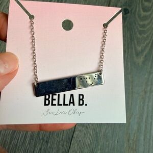 Capricorn Zodiac Constellation Bar Necklace in Silver